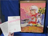 signed "speed racer" lithograph - coa & appraisal