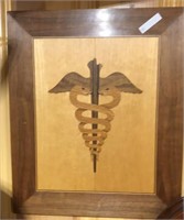 Wooden Inlaid Medical Plaque 13 x 16