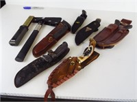 SOG hatchet, multiple skinning/hunting knives