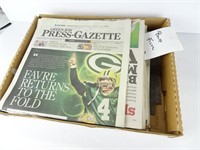 Stack of Brett Favre related Newspapers