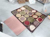 Set of Area Rugs - Pink is 36x40 - Brown is 48x66