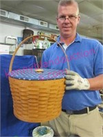 95 larger longaberger basket & blue lid