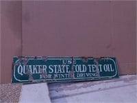 Quaker State Cold Test Oil Sign