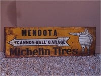 Mendota Cannon Ball-Michelin Tires sign