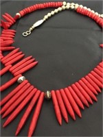 Southwestern Red Coral Necklace