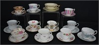 12 Assorted Tea Cups & Saucers Lot