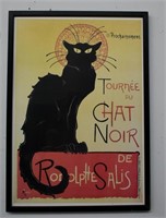 French Tournee Du Chat Noir Art Poster Framed