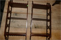 (2) Wood Wall Shelves (1 has damage to it)