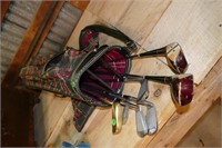 Old Golf Clubs with Bag