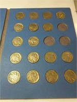 Set of Buffalo Nickels from various years