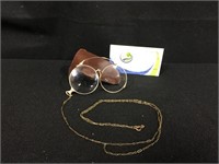 Antique Folding Eye Glasses with Leather case