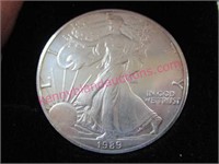 1989 silver eagle dollar .999 - 1 troy ounce