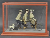 RARE MECHANICAL "BICYCLE BUILT FOR THREE"