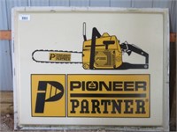 PIONEER PARTNER CHAINSAW PLASTIC SIGN - 60" X 48"