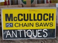MC CULLOCH CHAINSAWS D/S LIGHTED SIGN - 61" X 36"