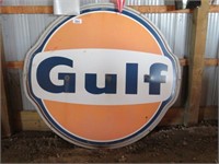 GULF DSP SIGN WITH FRAME - 74" X 68"