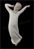 Porcelain Figurine Boy Yawning & Stretching