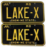 (2) Vintage Missouri Show-me State License Plates