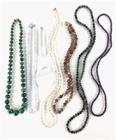 (6) Beaded Necklaces & (2) Beaded Bracelets