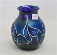 Orient & Flume 4" decorated vase - blue