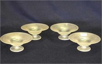 Lot of 4 Fenton's flared out salts - white