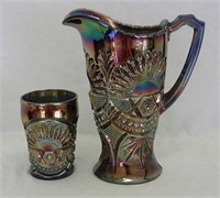 Rising Sun small size water pitcher & 1 tumbler