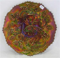 Carnival Glass Fenton's Peacock at Urn 9" plate