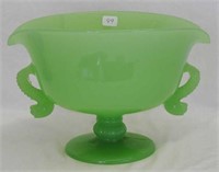 Dolphin large compote - jade green