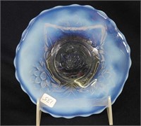 Waterlily & Cattails 6" plate - powder blue opal