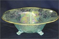 Brocaded Acorn centerpiece bowl - ice blue