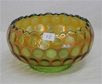 Pearly Dots rose bowl - lime green