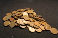Lot of 100 Unsearched Mixed Date Wheat Cents