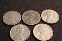 1943 Steel Cents Lot of 5