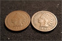 1899 and 1901 Indian Head Cent Coins