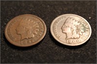 1892 and 1900 Indian Head Cent Coins
