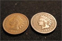 1906 and 1907 Indian Head Cent Coins