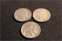 1929 P,D,S Buffalo Nickels