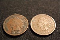 1904 and 1906 Indian Head Cent Coins