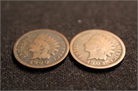 1900 and 1903 Indian Head Cent Coins