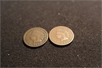 1891 and 1905 Indian Head Cent Coins