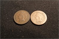 1883 and 1906 Indian Head Cent Coins