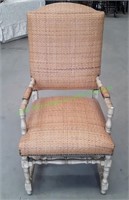 Vintage Wooden Chair with Wicker Covering