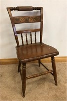HITCHCOCK STENCILED BACK CHAIR