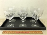 CRYSTAL WINE GLASSES  (6)
