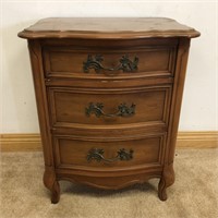 FRENCH 3 DRAWER NIGHTSTAND