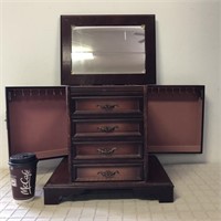 WOODEN JEWELRY CHEST