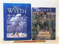 MONET & NC WYETH HARD COVER BOOKS