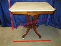 nice victorian walnut-marble parlor table (2of2)