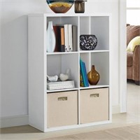 6-Cube Storage Cube Storage Unit, White