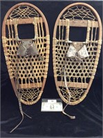 Antique U.S. Army 1945 snowshoes. All leather